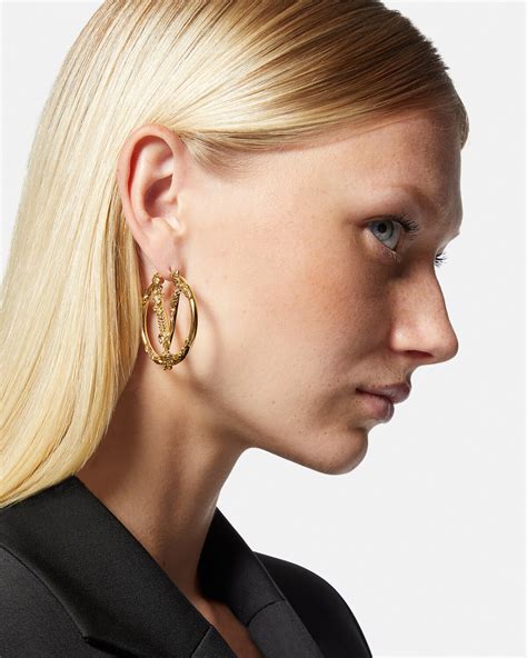 vintage versace earrings hoop|Versace earrings afterpay.